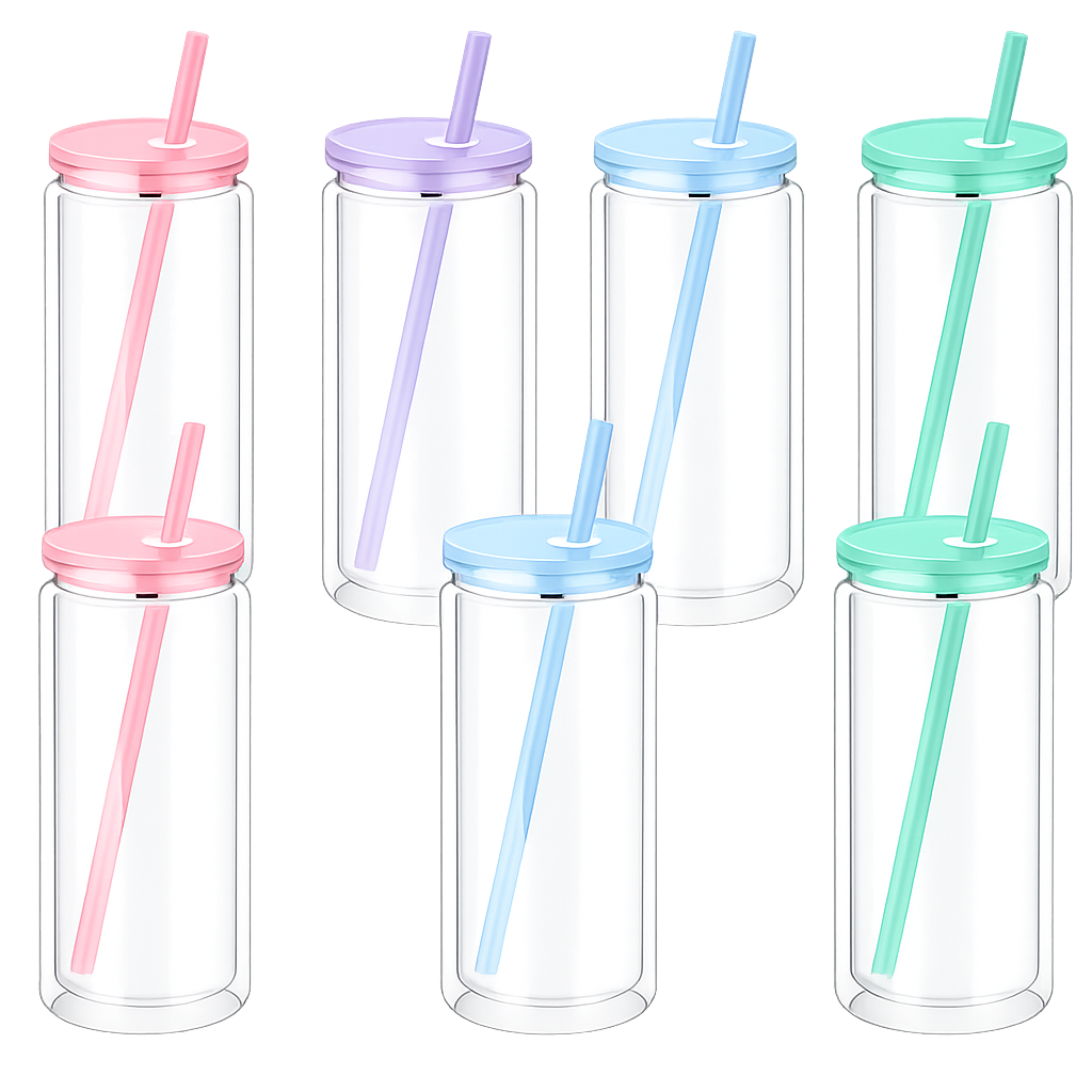 16oz Snowglobe Tumbler With Coloured Lid
